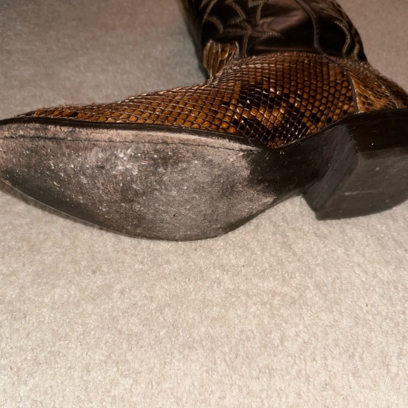 JB Dillon Reserve Honey Python boots. - Picture 3 of 4
